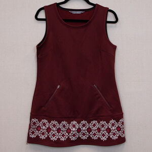 Athleta Hot When You’re Not burgundy mini fleece dress-SP